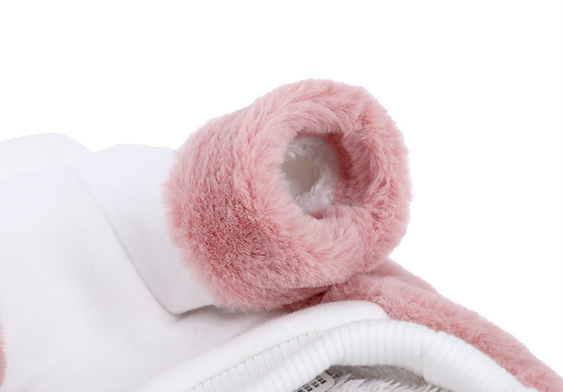 JMT-225802 Cozy Pink Double-Sided Velvet Winter Clothes for Small Dogs