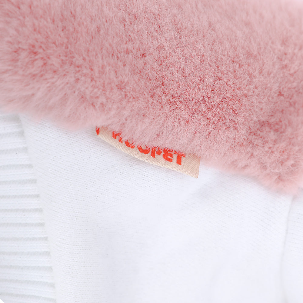 JMT-225802 Cozy Pink Double-Sided Velvet Winter Clothes for Small Dogs