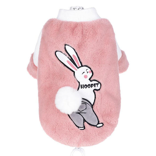 JMT-225802 Cozy Pink Double-Sided Velvet Winter Clothes for Small Dogs