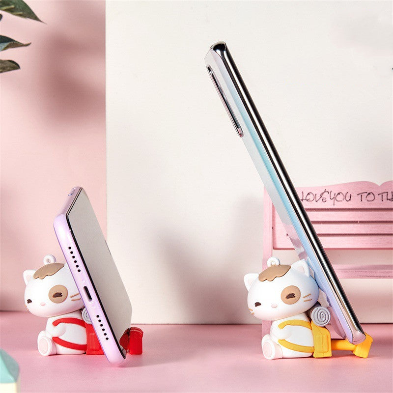 JMT-225866 Flexible Retractable Desktop Phone Holder - Multi-Functional Lazy Stand in Red and Yellow