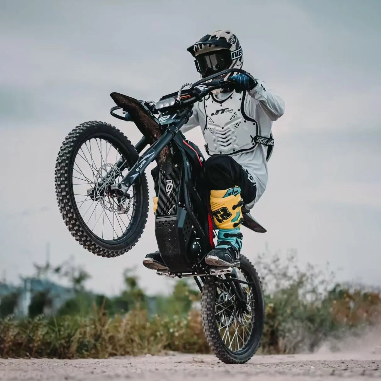 JMT-225930 High-Performance 10000W Full Suspension Electric Dirt Bike with Fat Tires for Long Range Adventures , Top Speed 27.9 mph