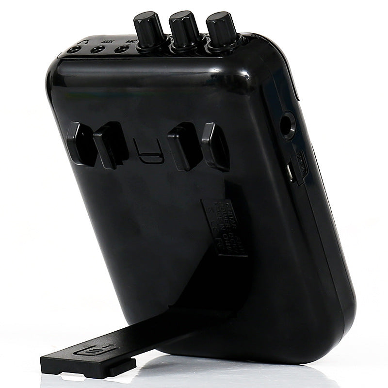 JMT-226186 Rechargeable Mini Speaker with Guitar Volume and Pitch Control, Microphone Input, and Music Playback Function