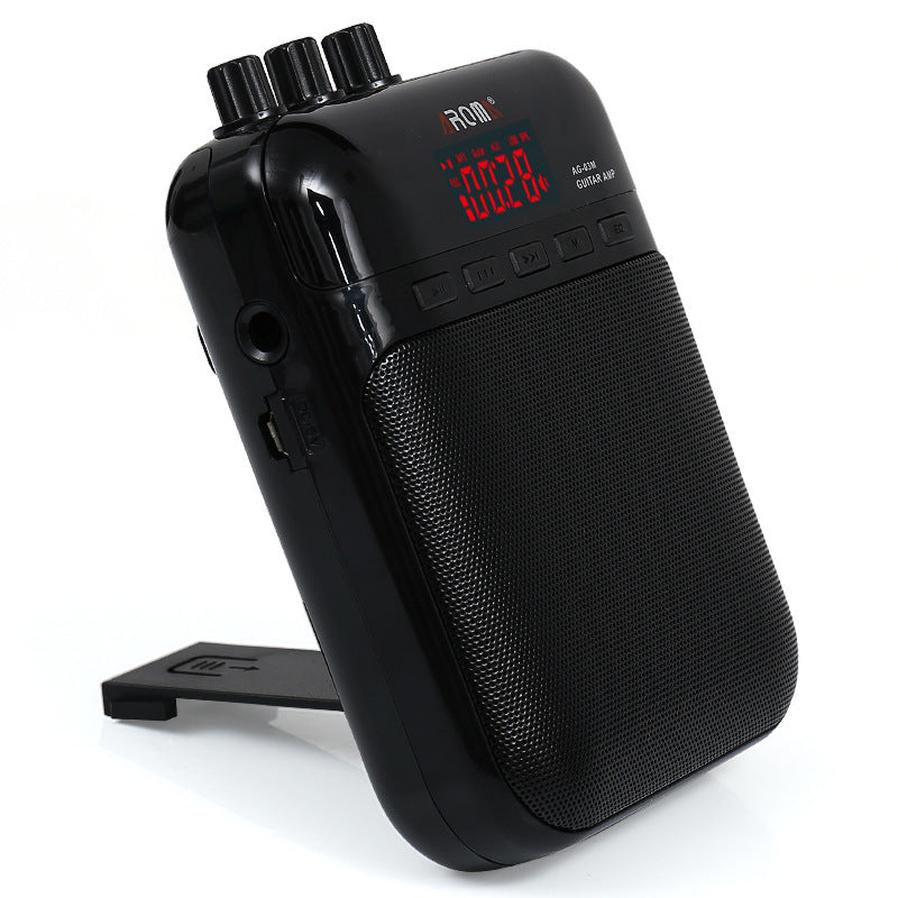 JMT-226186 Rechargeable Mini Speaker with Guitar Volume and Pitch Control, Microphone Input, and Music Playback Function