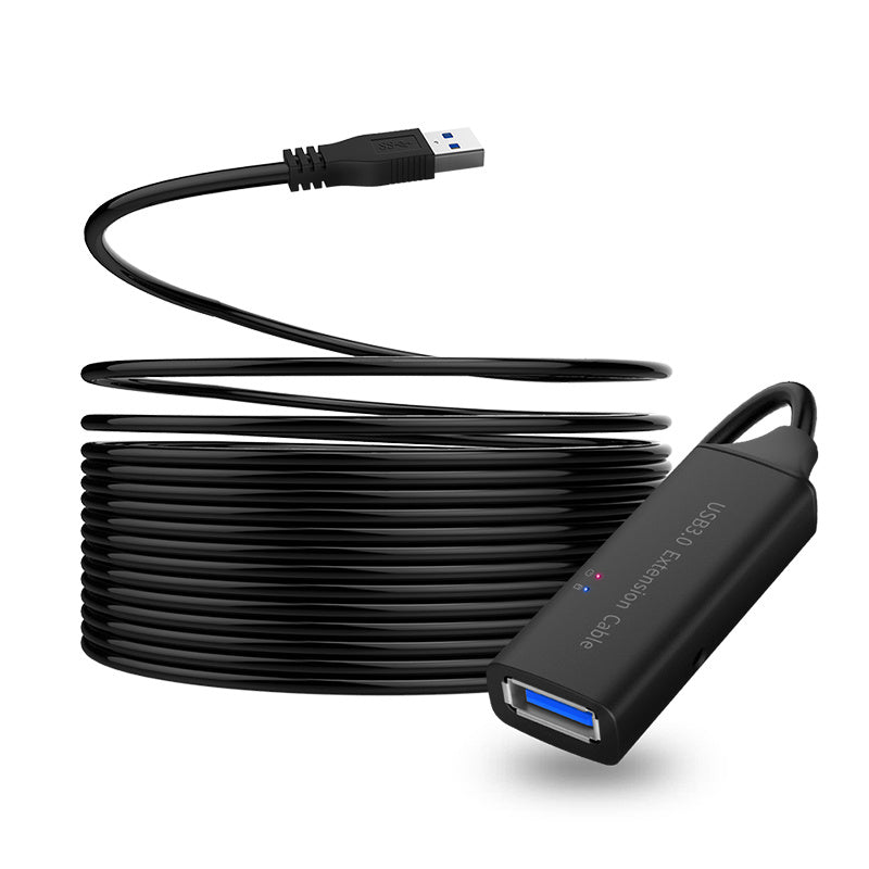 JMT-226186 USB 3.0 Male to Female Extension Cable - High-Speed Data Transmission, Available in 5m, 10m, 15m Lengths, PVC+ABS, 5.0Gbps Speed
