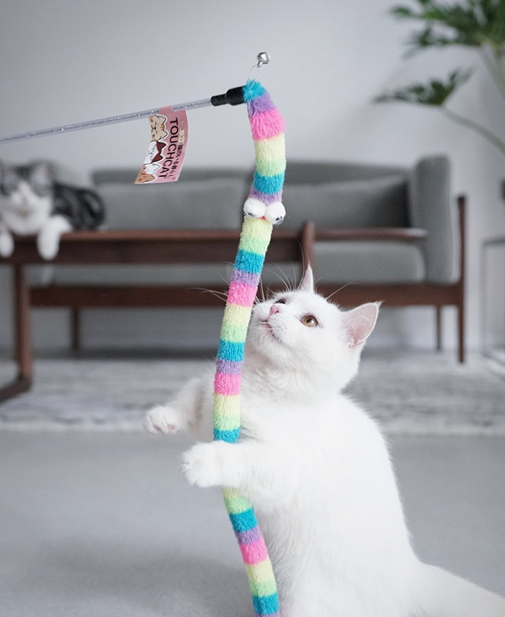 JMT-226314 Cat Toy Pole with Bell – Interactive Caterpillar Design for Engaging Playtime