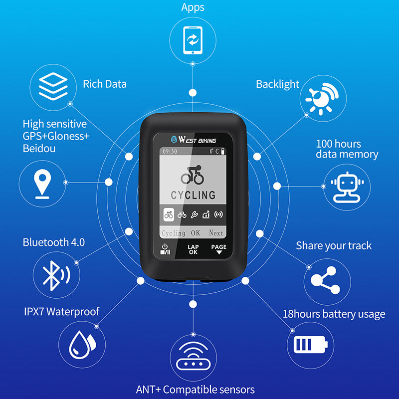 JMT-226378 Wireless Odometer for Nighttime Cycling and Fitness Tracking