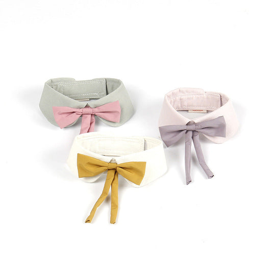 JMT-226634 Charming Pet Bow Tie Collar - British Style in Green with Red, Pink with Purple, White with Yellow
