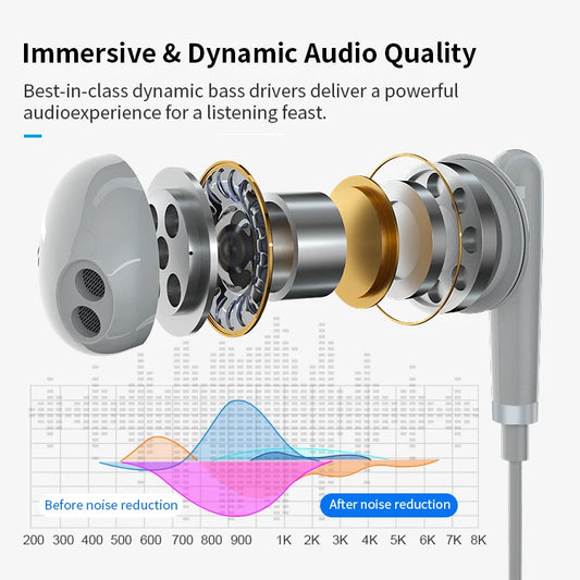JMT-226826 Wired In-Ear Headphones with Microphone and Control for Mobile Devices