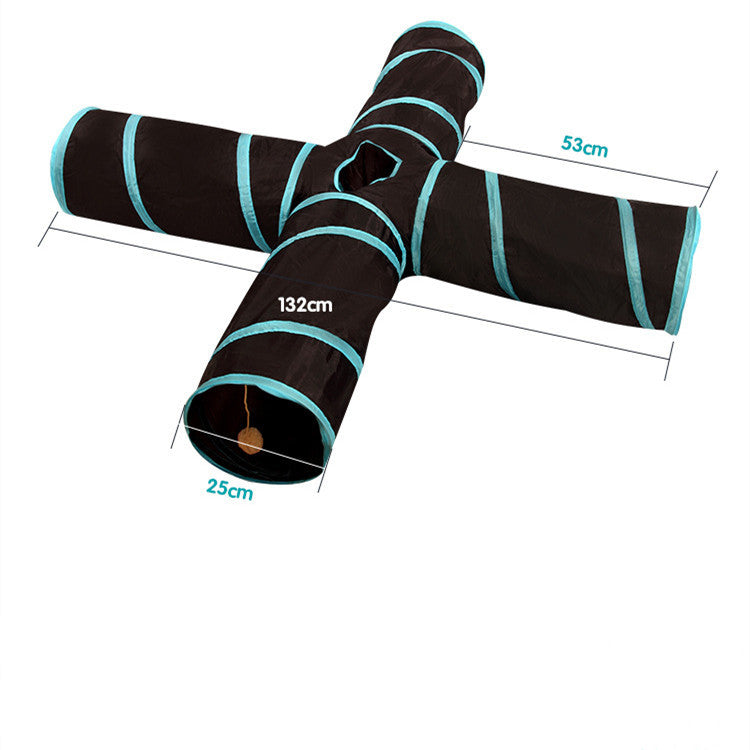 JMT-227146 Foldable Pet Channel for Cats and Small Dogs - Polyester Cloth with Four-Way Access