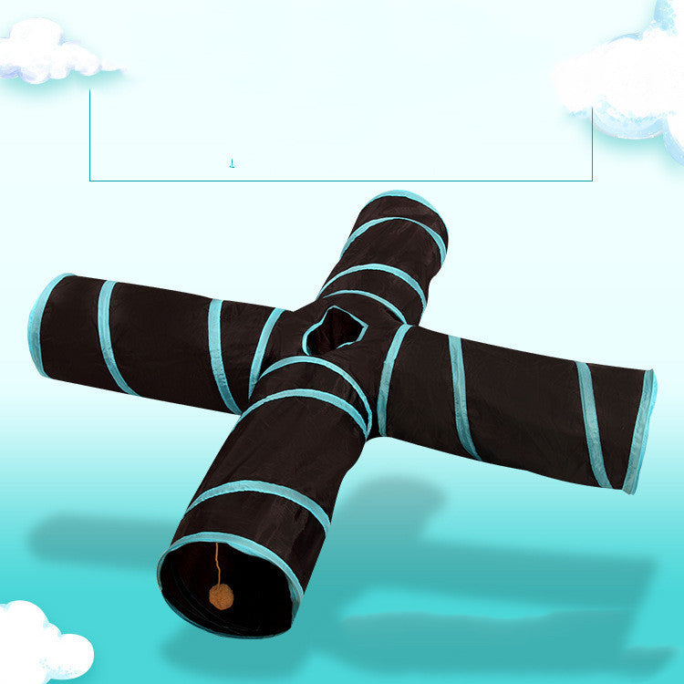 JMT-227146 Foldable Pet Channel for Cats and Small Dogs - Polyester Cloth with Four-Way Access