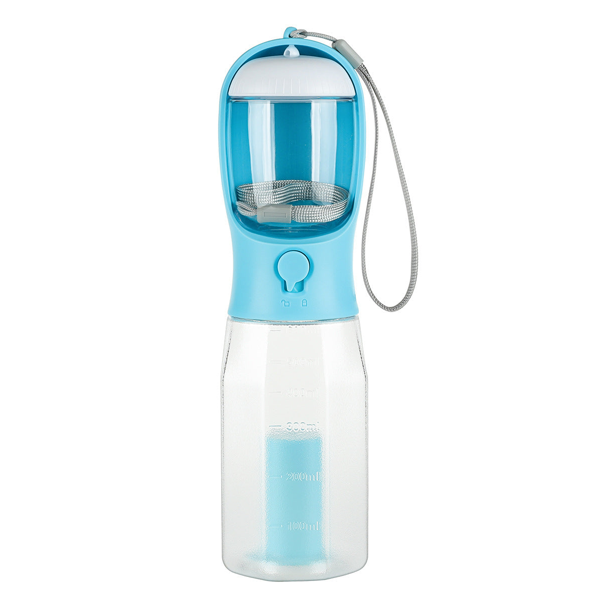 JMT-227338 3-in-1 Portable Pet Water Bottle and Food Feeder with Leak-proof Design and Poop Bag Dispenser