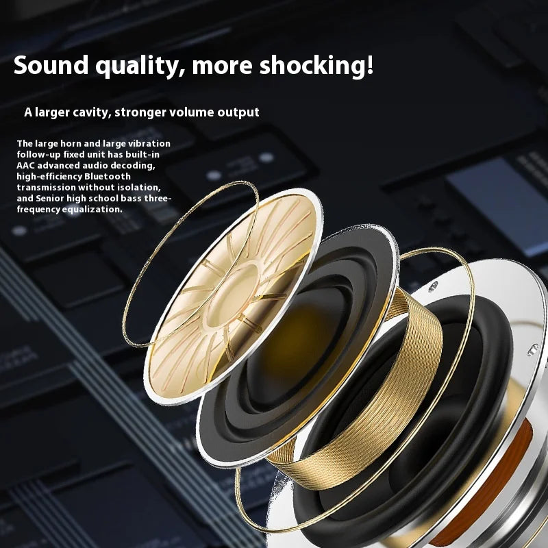 JMT-227338 Wireless Bluetooth Headset with LED Display and Intelligent Non-Ear Hanging Design for Running