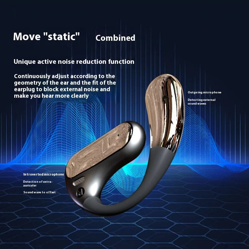 JMT-227338 Wireless Bluetooth Headset with LED Display and Intelligent Non-Ear Hanging Design for Running