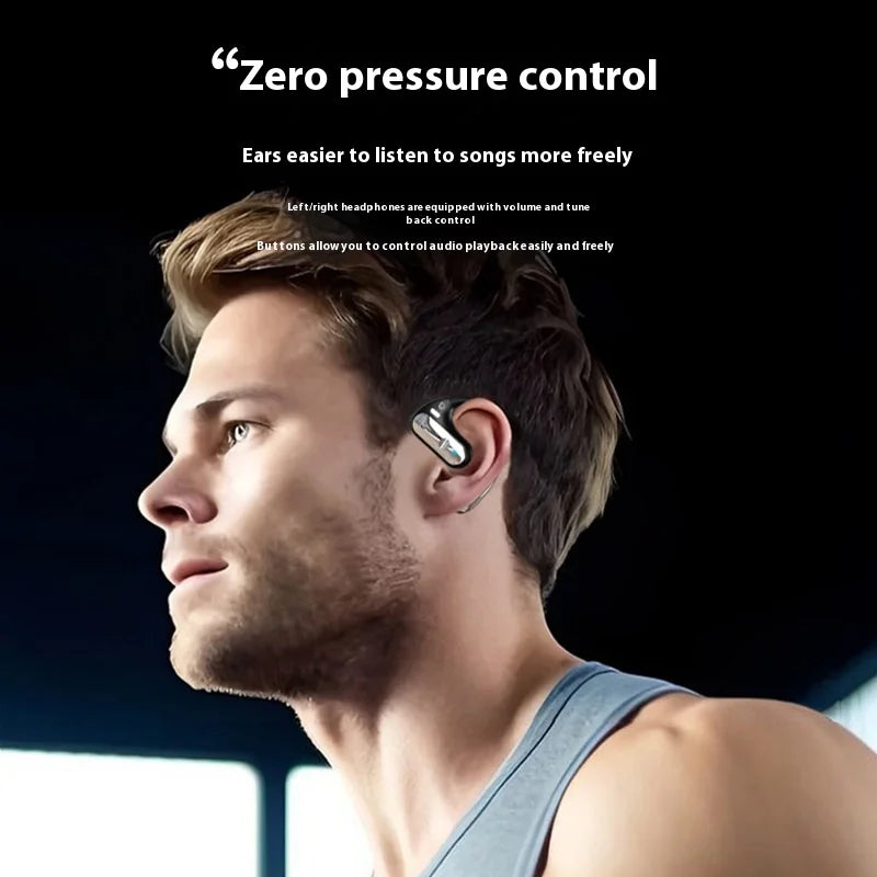 JMT-227338 Wireless Bluetooth Headset with LED Display and Intelligent Non-Ear Hanging Design for Running