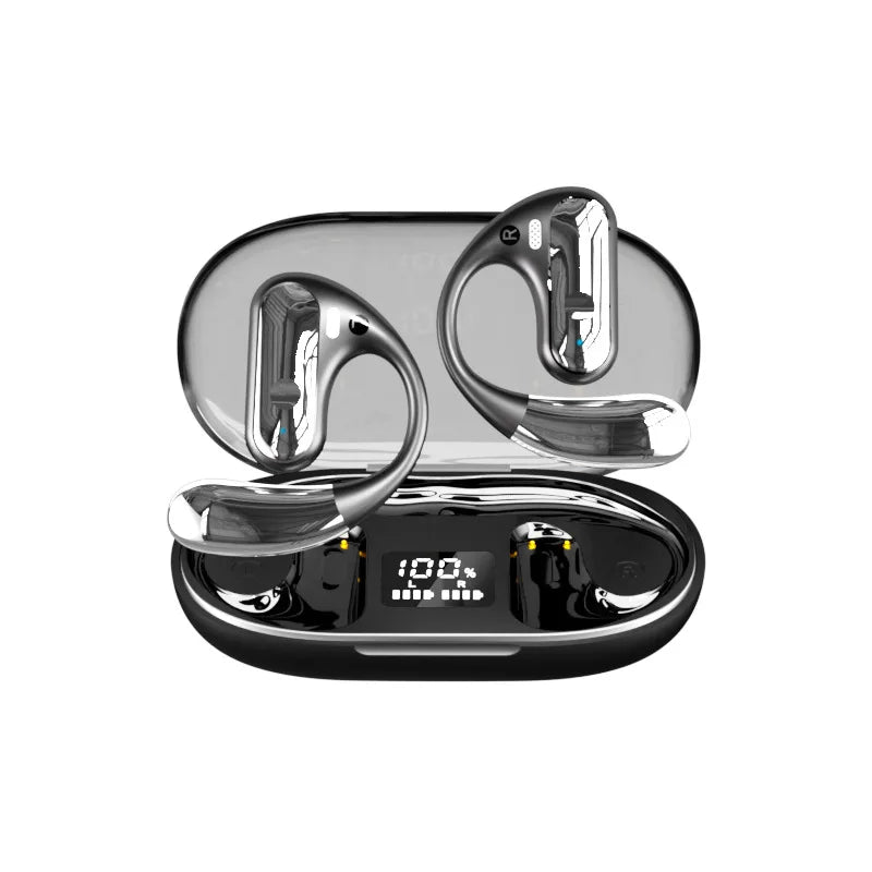 JMT-227338 Wireless Bluetooth Headset with LED Display and Intelligent Non-Ear Hanging Design for Running