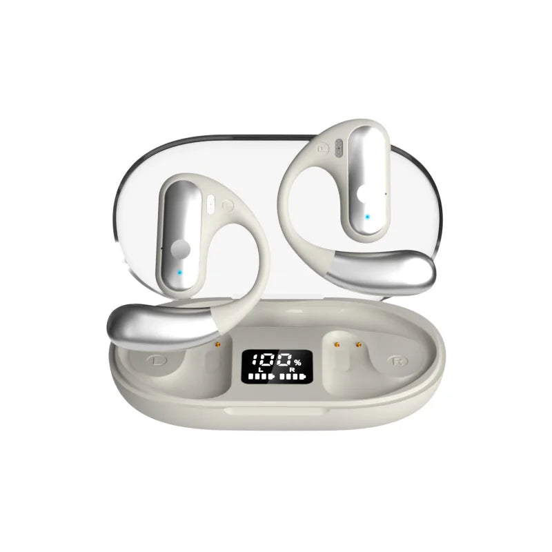JMT-227338 Wireless Bluetooth Headset with LED Display and Intelligent Non-Ear Hanging Design for Running