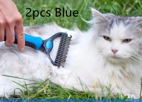 JMT-227402 Stainless Steel Rake Comb with Round Edges for Dogs and Cats - Large and Small Sizes Available