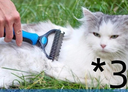 JMT-227402 Stainless Steel Rake Comb with Round Edges for Dogs and Cats - Large and Small Sizes Available