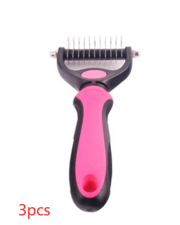 JMT-227402 Stainless Steel Rake Comb with Round Edges for Dogs and Cats - Large and Small Sizes Available