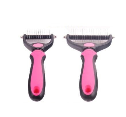 JMT-227402 Stainless Steel Rake Comb with Round Edges for Dogs and Cats - Large and Small Sizes Available