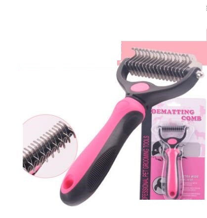 JMT-227402 Stainless Steel Rake Comb with Round Edges for Dogs and Cats - Large and Small Sizes Available