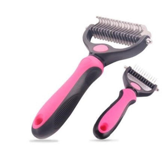 JMT-227402 Stainless Steel Rake Comb with Round Edges for Dogs and Cats - Large and Small Sizes Available