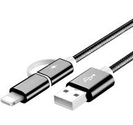 JMT-227658 2 in 1 USB Type C and Micro USB Fast Charger Cable, 100cm Braided Cord for Select Huawei Models