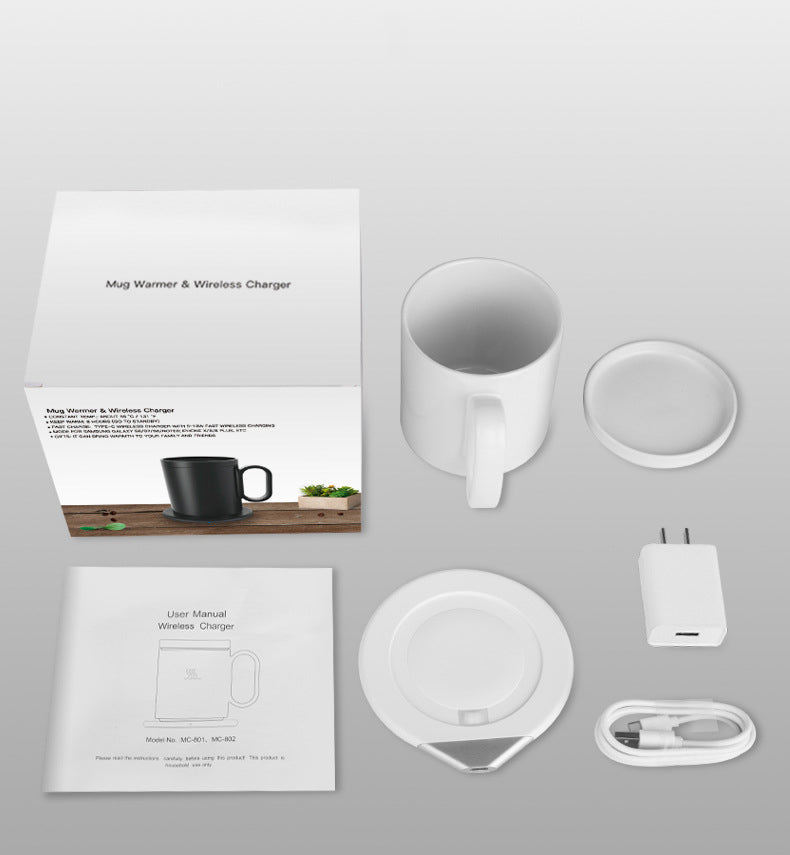 JMT-227658 Wireless Induction Charger and Heating Coaster with USB Functionality