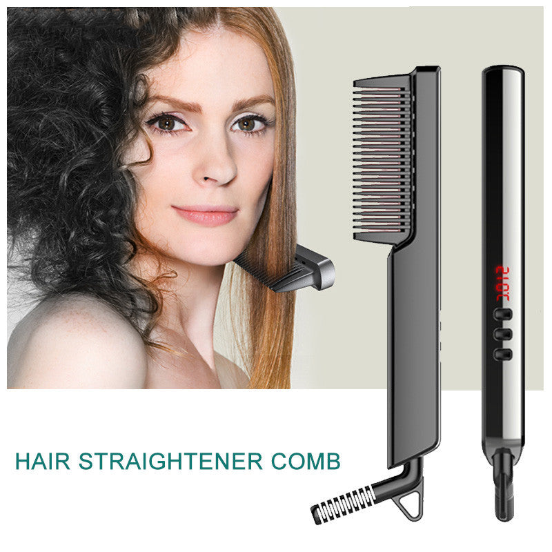 JMT-228298 LED Display Anion Hair Straightening Comb for Wet & Dry Hair with Adjustable Temperature