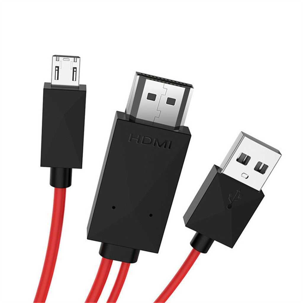 JMT-228490 2m HDMI Adapter Cable for Mobile Phone to TV HD Video Output - Available in White, Red, Black