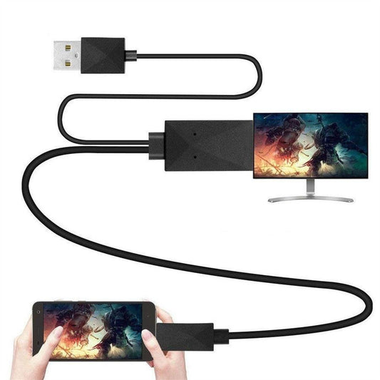 JMT-228490 2m HDMI Adapter Cable for Mobile Phone to TV HD Video Output - Available in White, Red, Black
