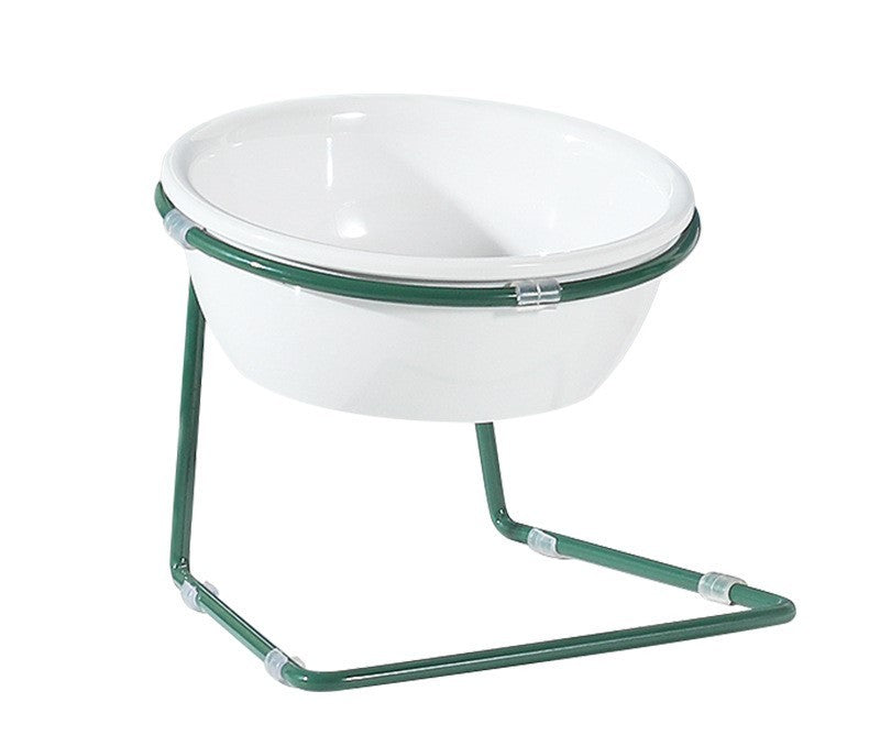 JMT-228490 Pet Dining Table with A5 Melamine Bowl and Iron Bracket - 345ml Capacity