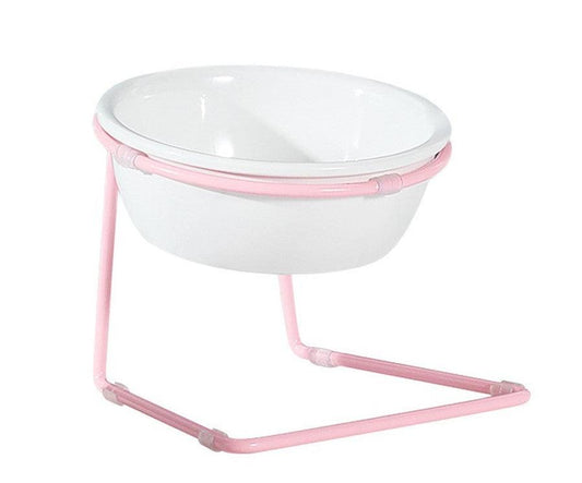 JMT-228490 Pet Dining Table with A5 Melamine Bowl and Iron Bracket - 345ml Capacity