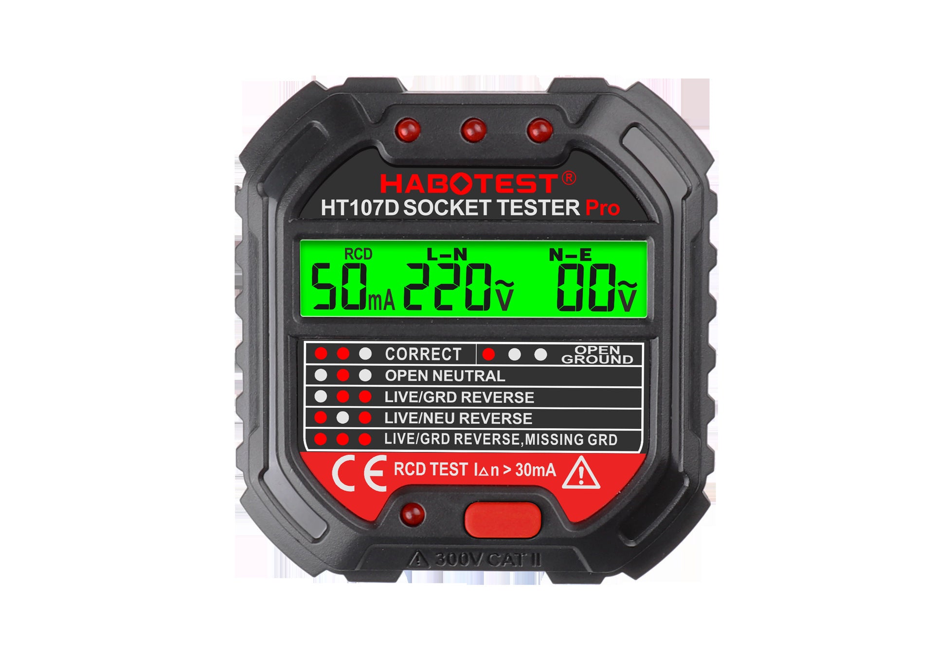 JMT-228618 Digital Socket Tester with Multifunctional Display for Electrical Ground and Wiring Checks