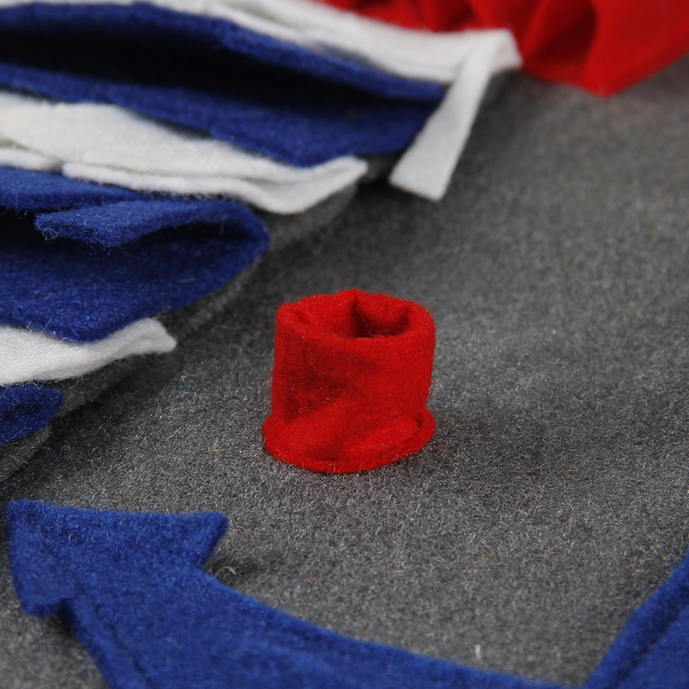 JMT-229450 Anti-Choking and Stress Relief Training Blanket for Dogs and Cats - Snuffle Mat for Slow Feeding, Size S 50x70CM, Blue Polyester