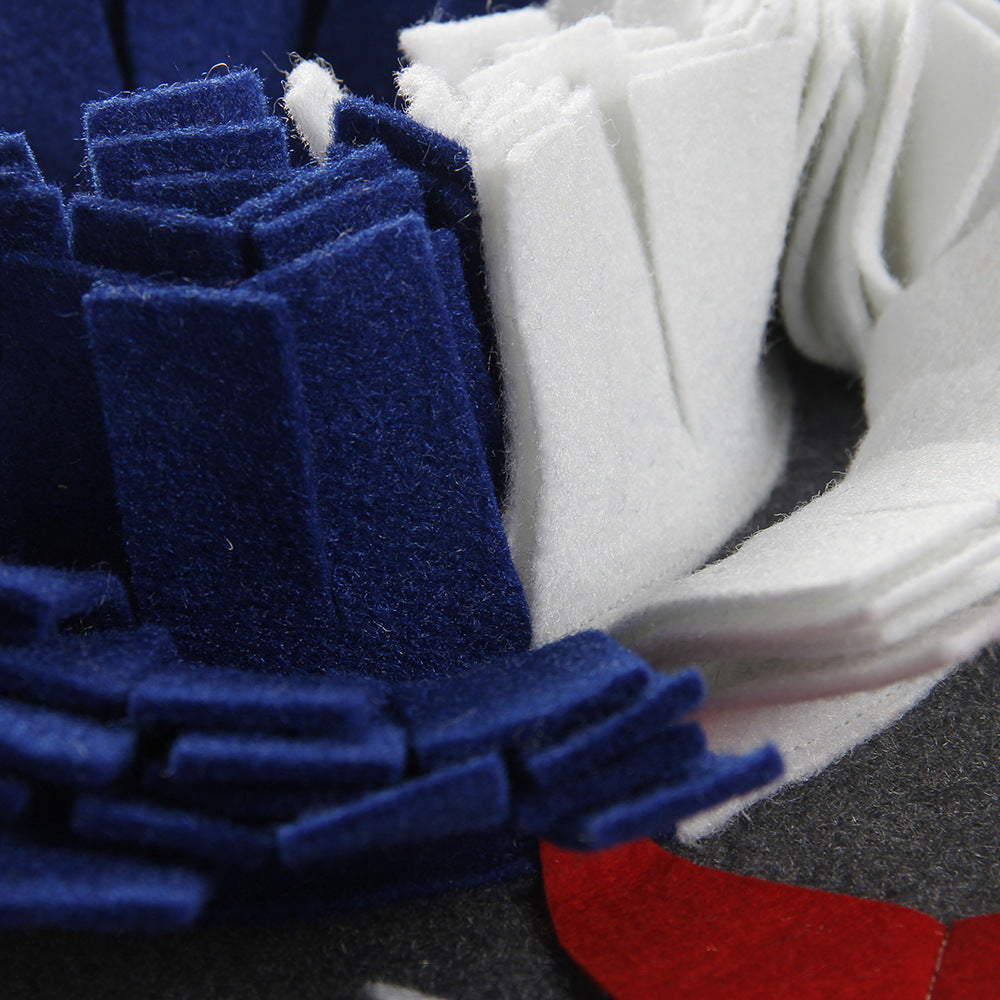 JMT-229450 Anti-Choking and Stress Relief Training Blanket for Dogs and Cats - Snuffle Mat for Slow Feeding, Size S 50x70CM, Blue Polyester