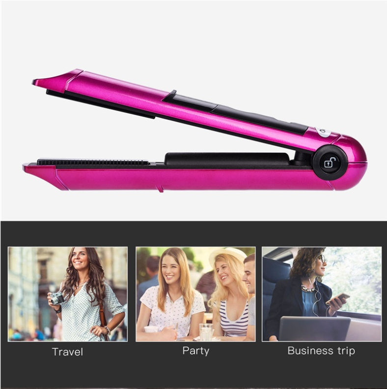 JMT-229450 Portable Wireless Hair Straightener with USB Charging and Temperature Control