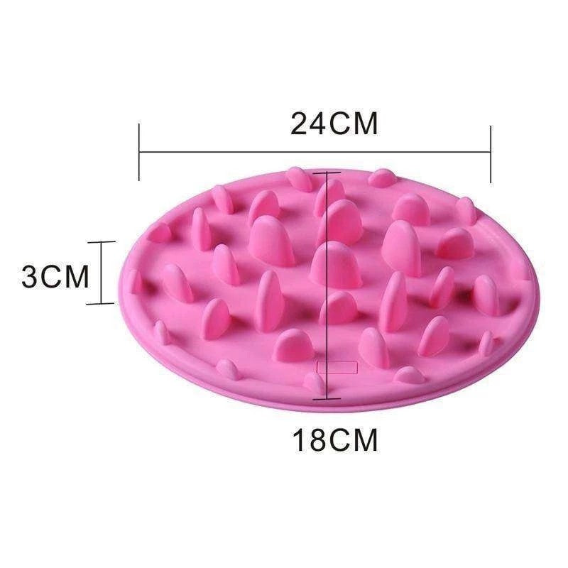 JMT-229642 Slow-Feeding Silicone Bowl for Cats and Small Dogs - Engaging Indoor Feeder for Healthy Eating and Mental Stimulation