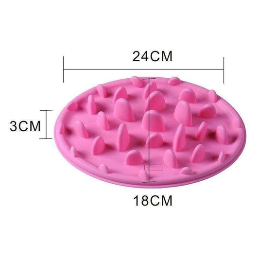 JMT-229642 Slow-Feeding Silicone Bowl for Cats and Small Dogs - Engaging Indoor Feeder for Healthy Eating and Mental Stimulation