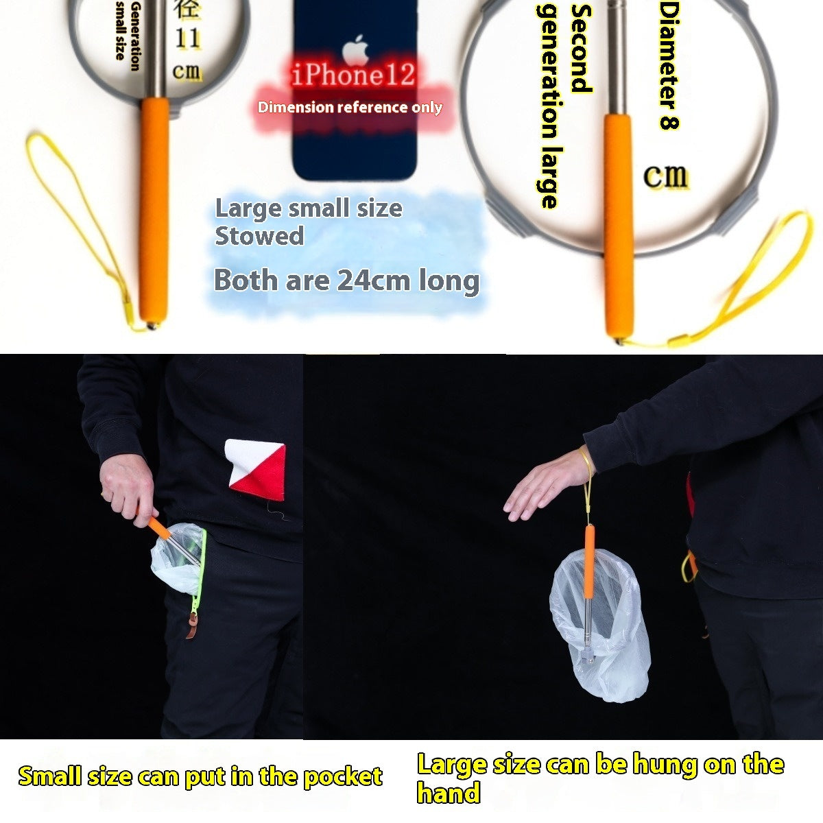 JMT-229706 Dog Pooper Scooper – Second Generation Bedpan with Free Eco-Friendly Bags and Dog Leash