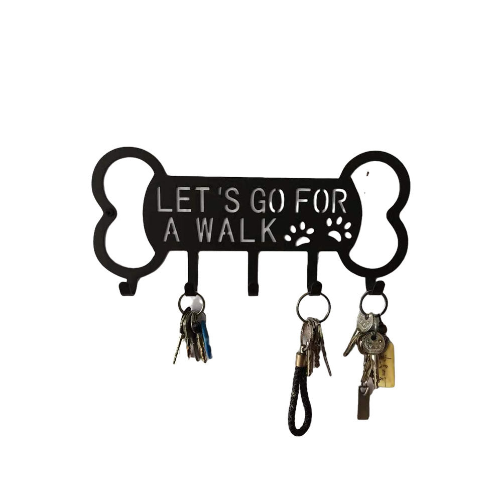 JMT-229962 Perforated Iron Coat Hook with Multiple Rows for Pet Apparel and Accessory Storage