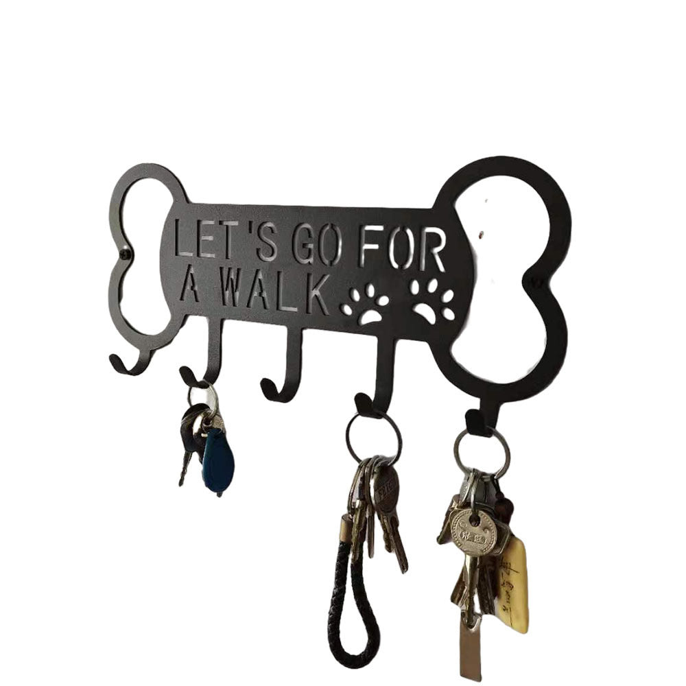 JMT-229962 Perforated Iron Coat Hook with Multiple Rows for Pet Apparel and Accessory Storage