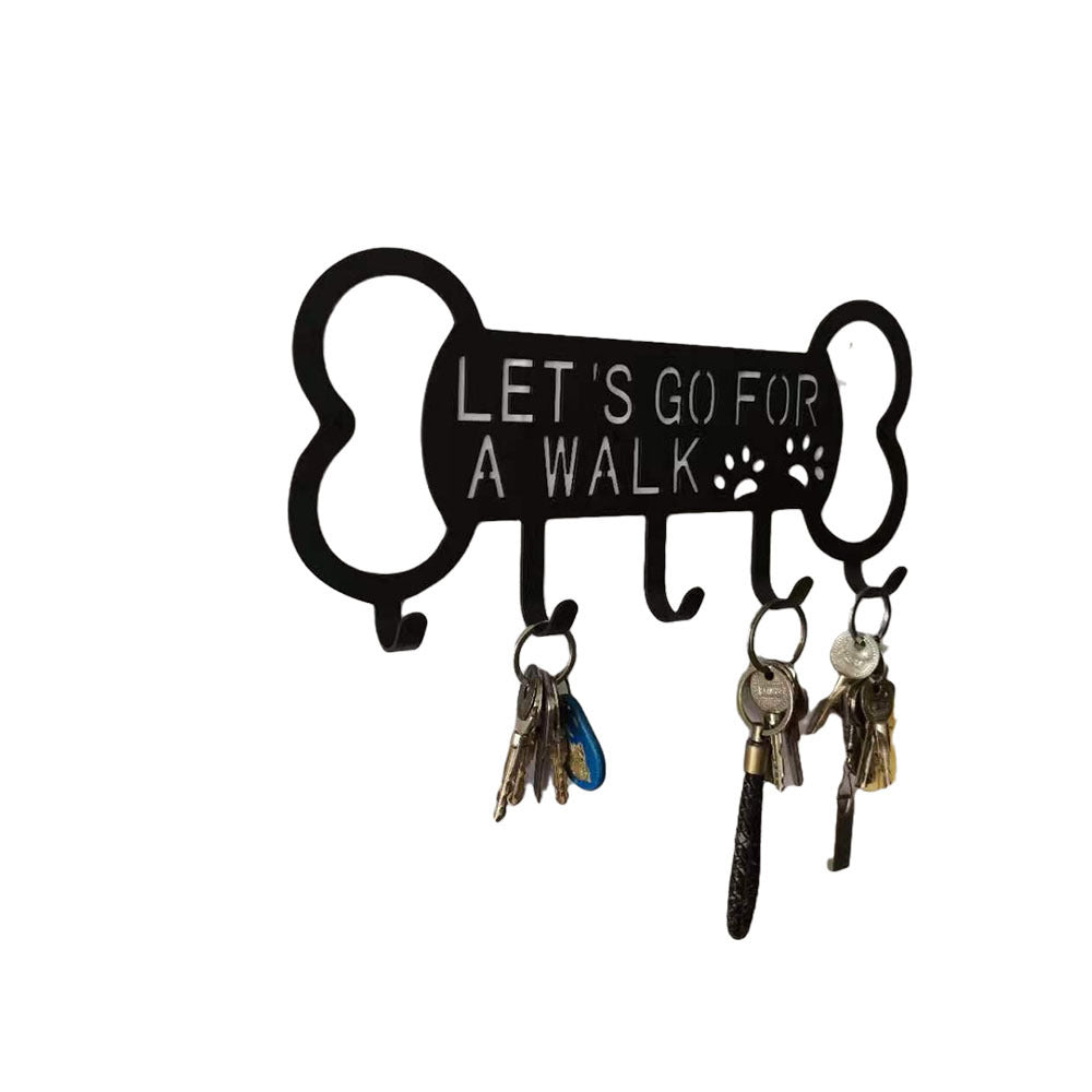 JMT-229962 Perforated Iron Coat Hook with Multiple Rows for Pet Apparel and Accessory Storage