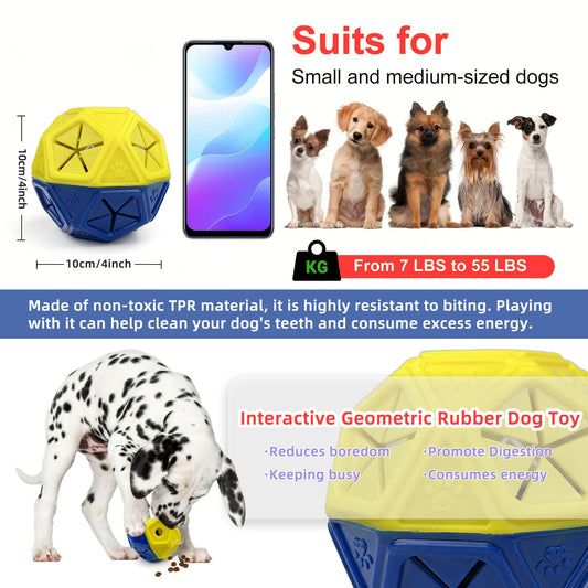 JMT-230602 Interactive Bite-Resistant Food Dispensing Ball for Dogs and Pets - Hollow Puzzle Toy for Indoor and Outdoor Use