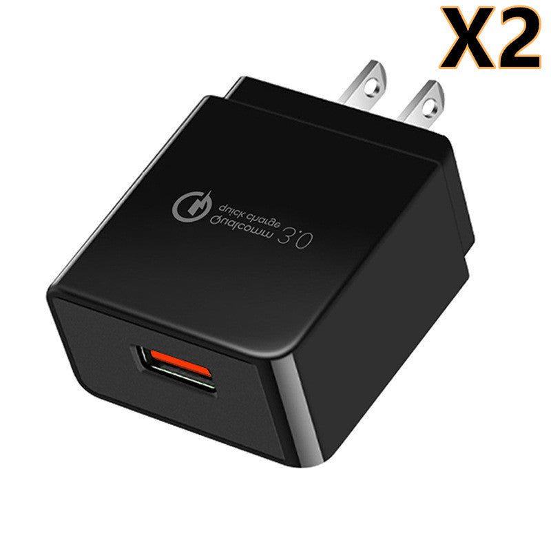 JMT-231306 QC3.0 Fast Charger | Fireproof PC Material | AC100-240V Input | Dual Output 2.4A