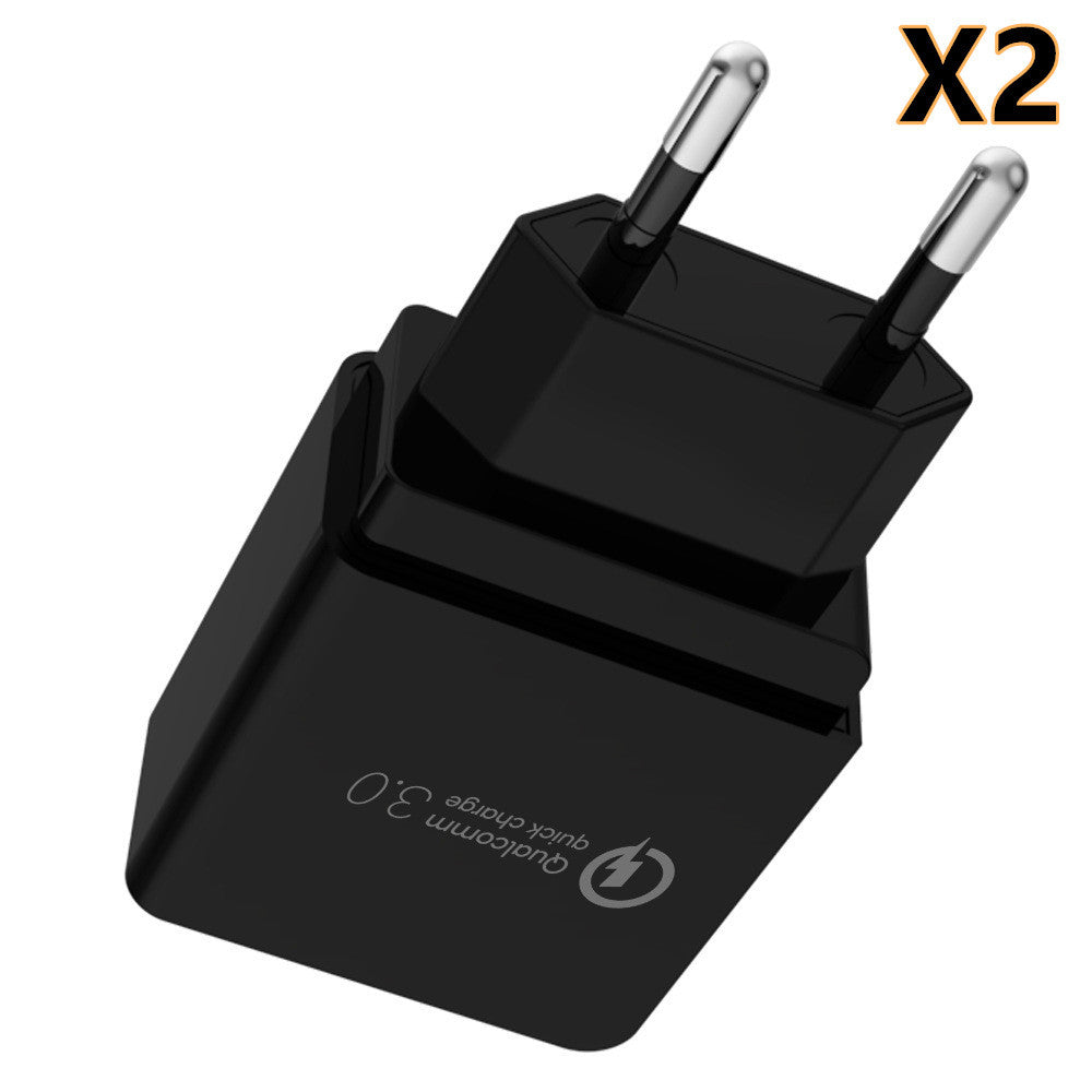 JMT-231306 QC3.0 Fast Charger | Fireproof PC Material | AC100-240V Input | Dual Output 2.4A