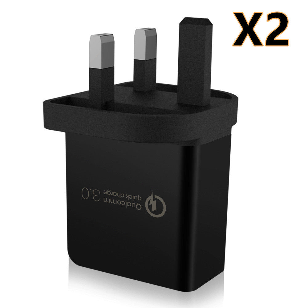 JMT-231306 QC3.0 Fast Charger | Fireproof PC Material | AC100-240V Input | Dual Output 2.4A