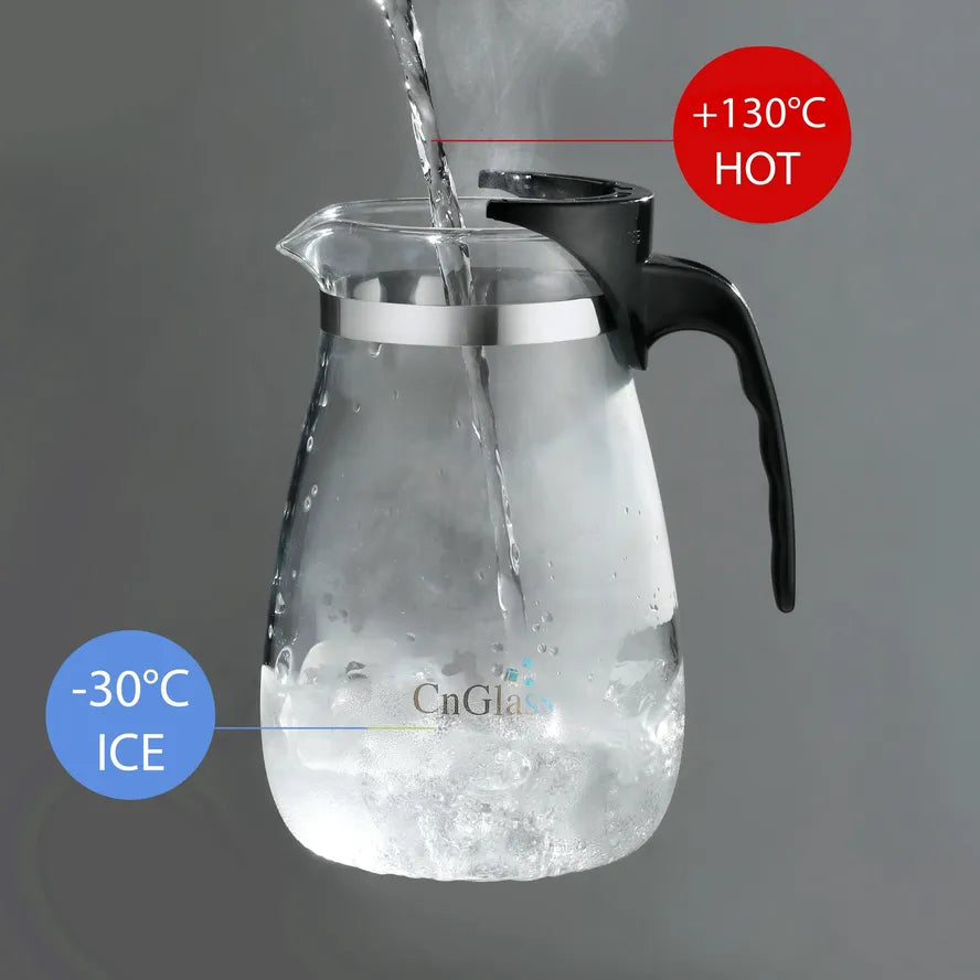 JMT-231882 Borosilicate Glass Brew Pot with Press for Coffee and Tea, Stovetop Safe, 30.5oz Capacity