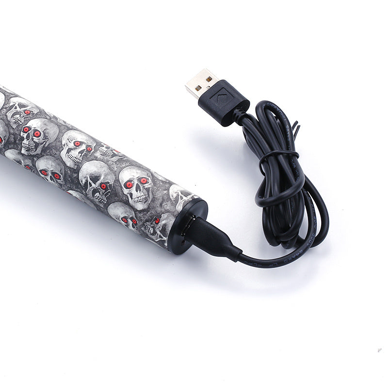 JMT-232010 Rechargeable Mini Hair Clipper with Waterproof Design - Red Skull Edition