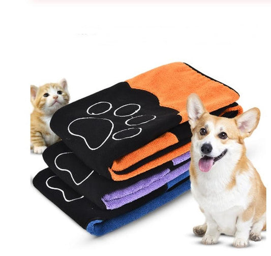 JMT-232394 Absorbent Cotton Pet Bath Towel - Lightweight, Soft Blue/Purple Design for Comfortable Travel and Home Use